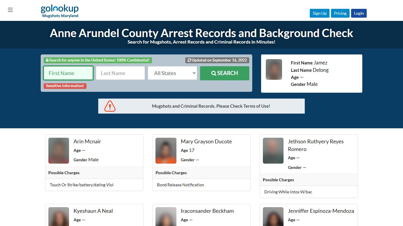 Anne Arundel County Mugshots, Anne Arundel County Arrest Records - GoLookUp